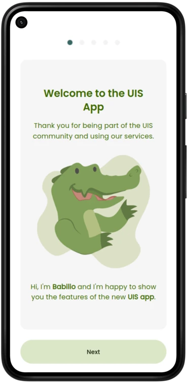 Imagen de una interfaz de App UIS