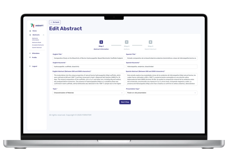 Imagen de una interfaz de IMRMPT