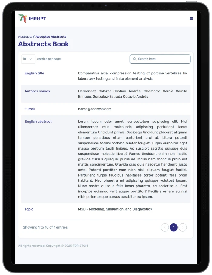 Imagen de una interfaz de IMRMPT